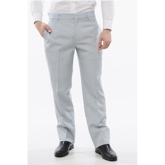 Virgin Wool Chinos Pants with Zipped Ankle