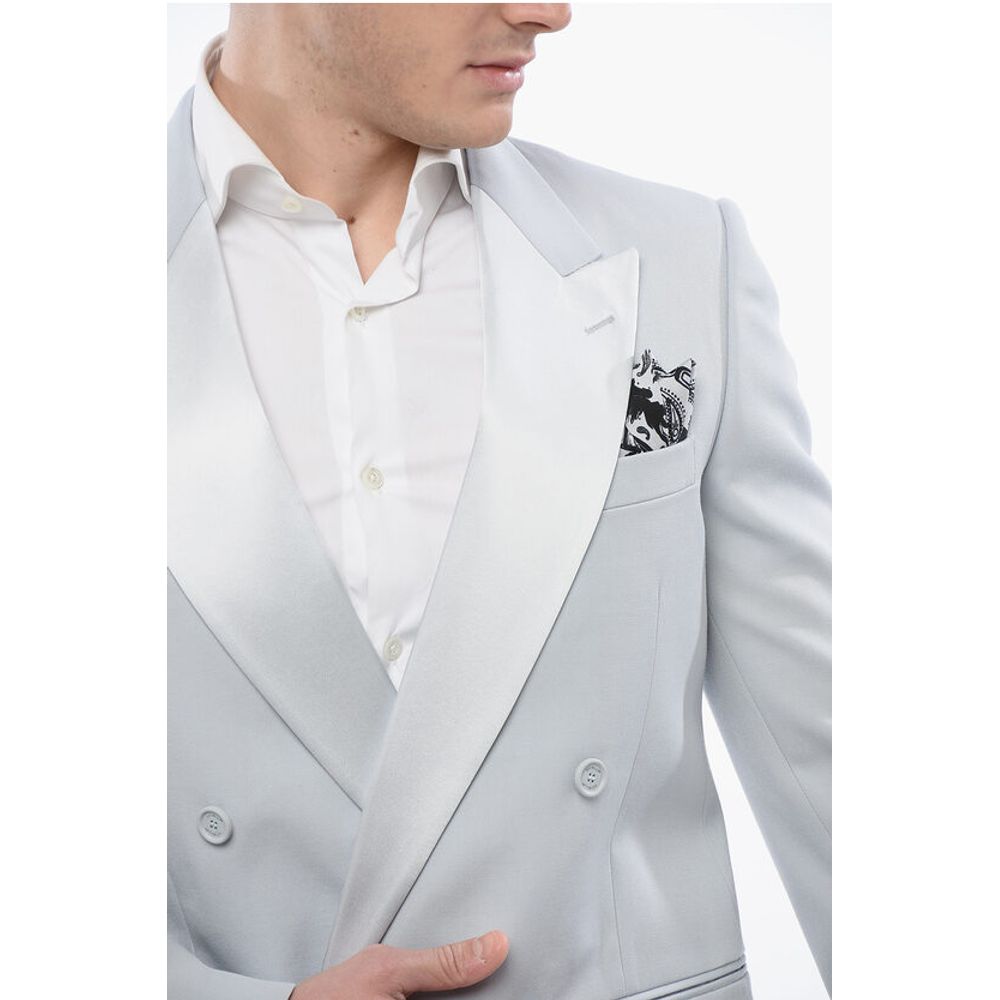 Double-breasted TATTOO Blazer with Satin Peak Lapel