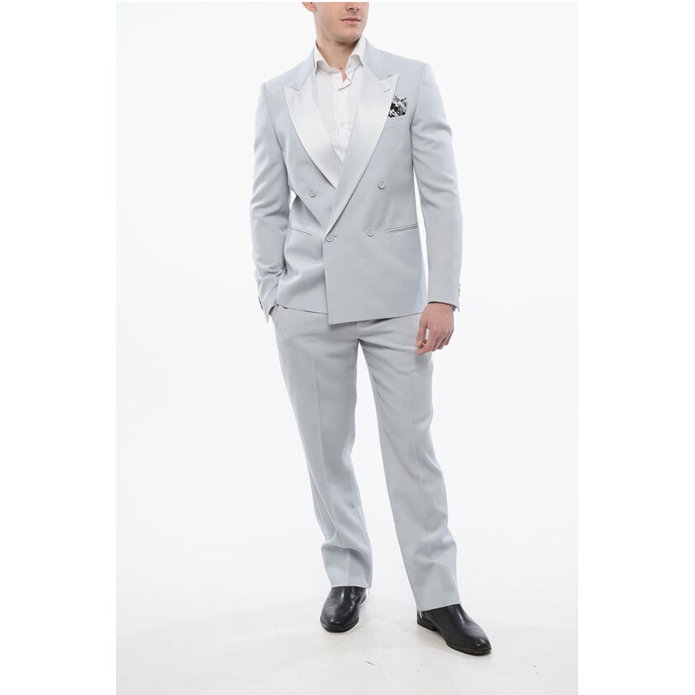 Double-breasted TATTOO Blazer with Satin Peak Lapel