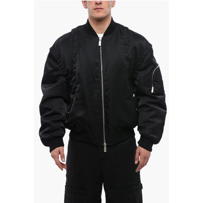 Padded Nylon ARROW Multipocketed Bomber Jacket