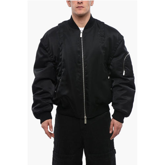 Padded Nylon ARROW Multipocketed Bomber Jacket