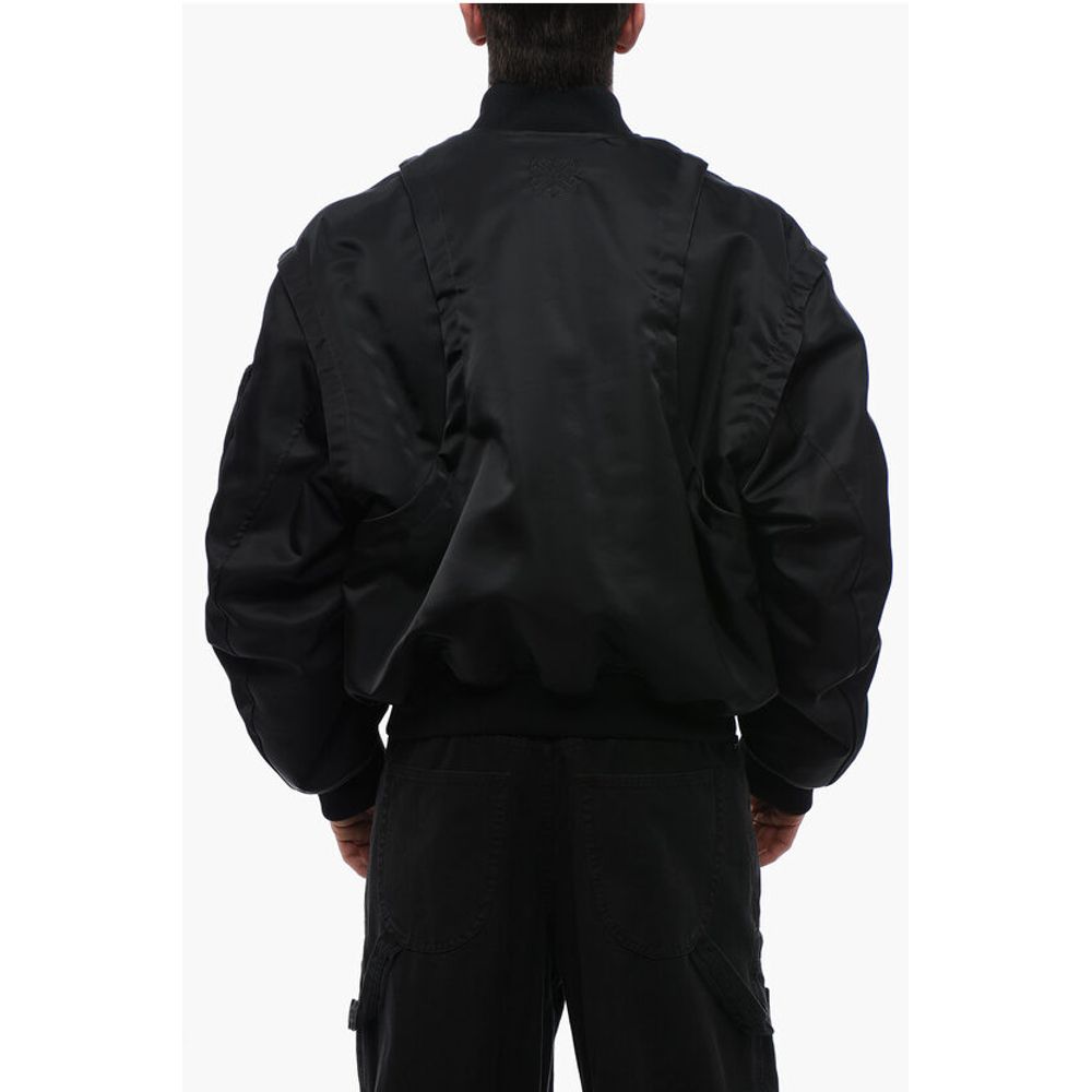 Padded Nylon ARROW Multipocketed Bomber Jacket