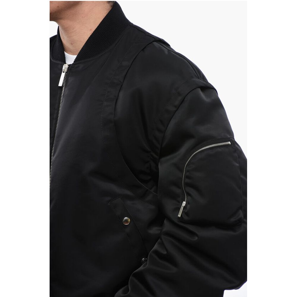 Padded Nylon ARROW Multipocketed Bomber Jacket