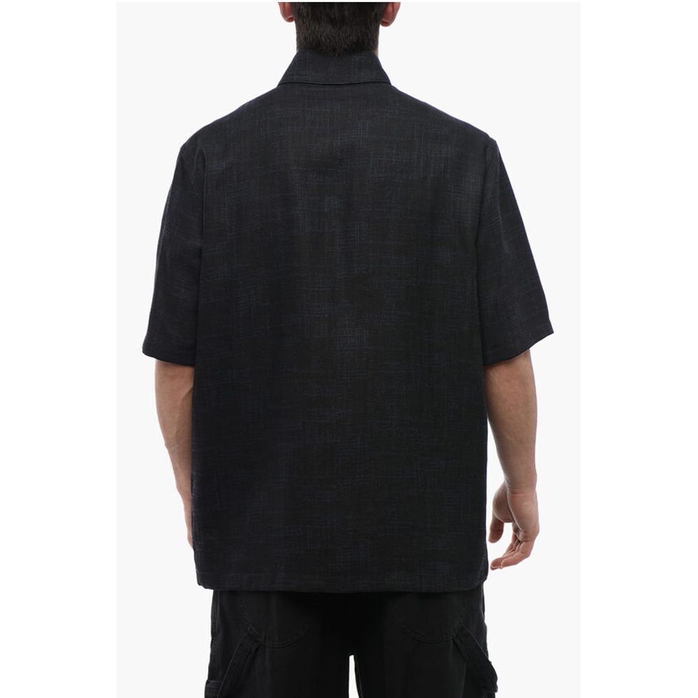 Short-sleeved 90SLOGO Linen Shirt