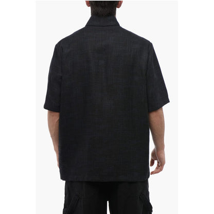 Short-sleeved 90SLOGO Linen Shirt