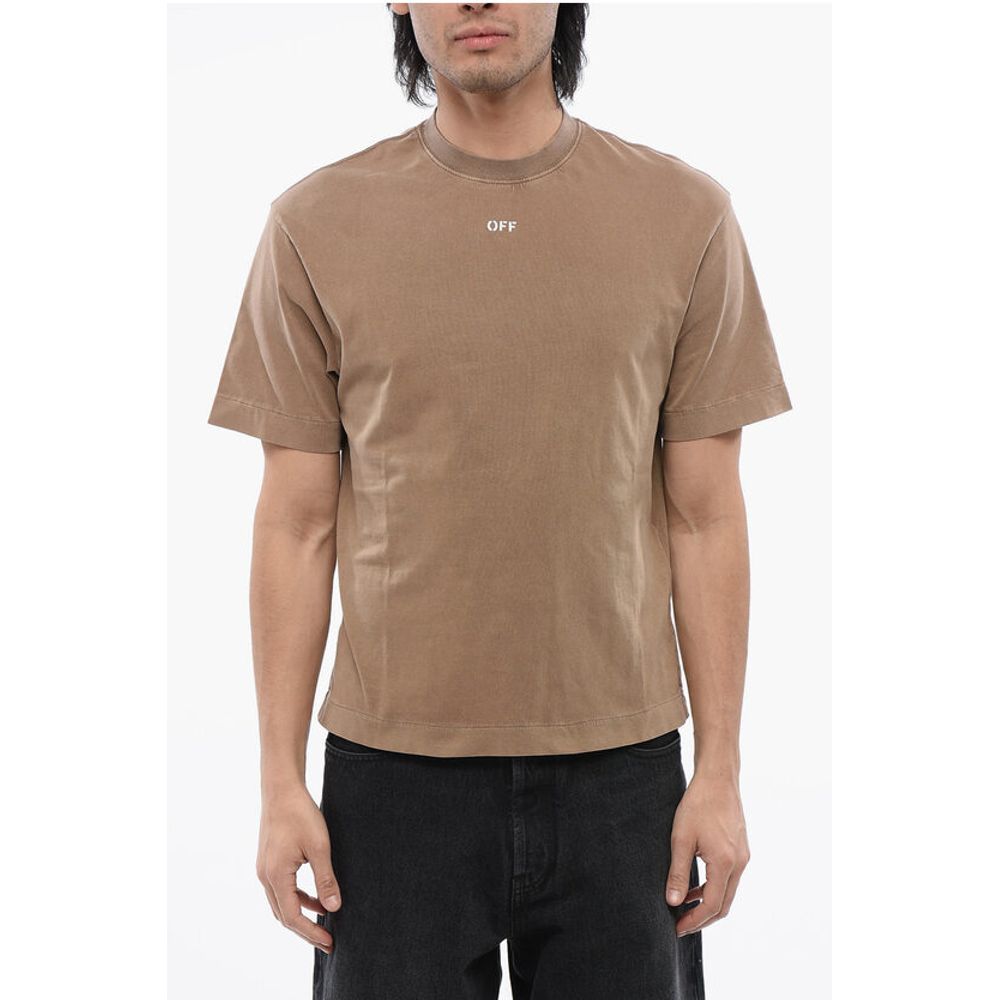 Solid Color Cotton S.MATTHEW Crew-neck T-shirt