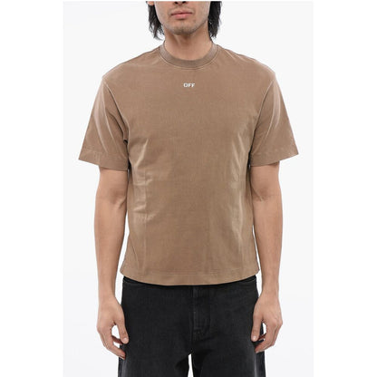 Solid Color Cotton S.MATTHEW Crew-neck T-shirt