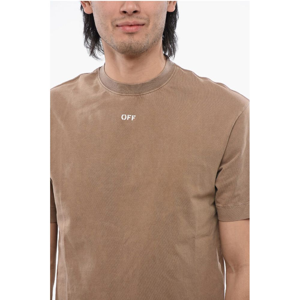 Solid Color Cotton S.MATTHEW Crew-neck T-shirt