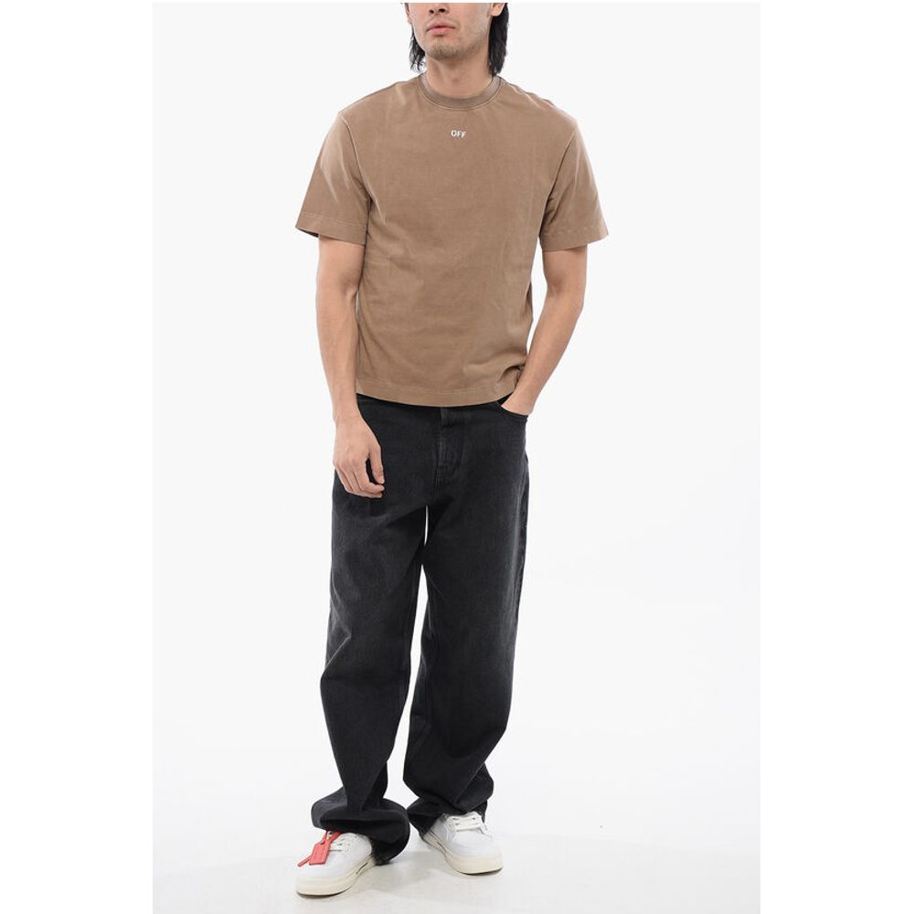 Solid Color Cotton S.MATTHEW Crew-neck T-shirt