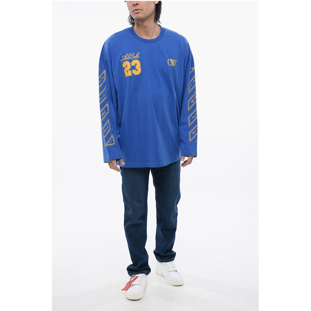 OW 23 WIDE L/S TEE NAUTICAL BLUE GOLD F
