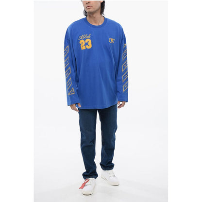 OW 23 WIDE L/S TEE NAUTICAL BLUE GOLD F