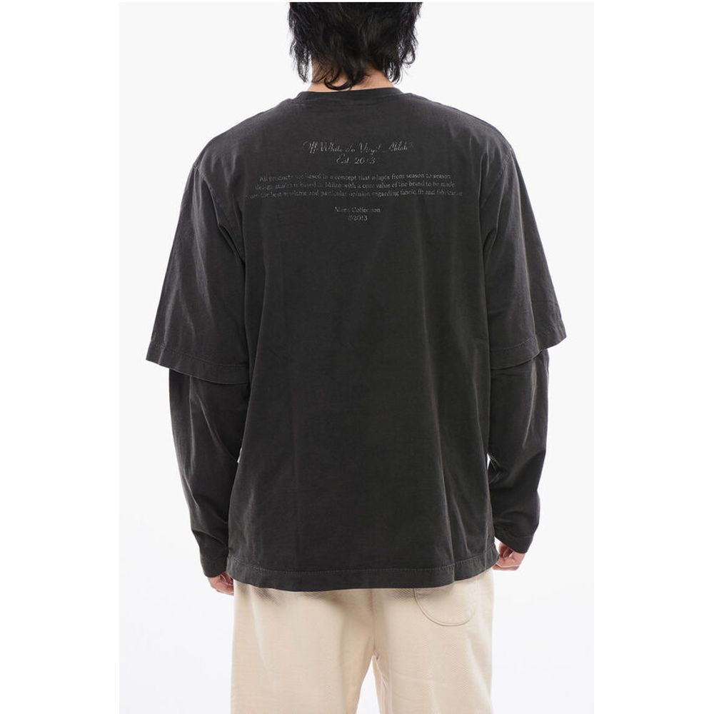 Long Sleeved Layered MARY Printed T-shirt