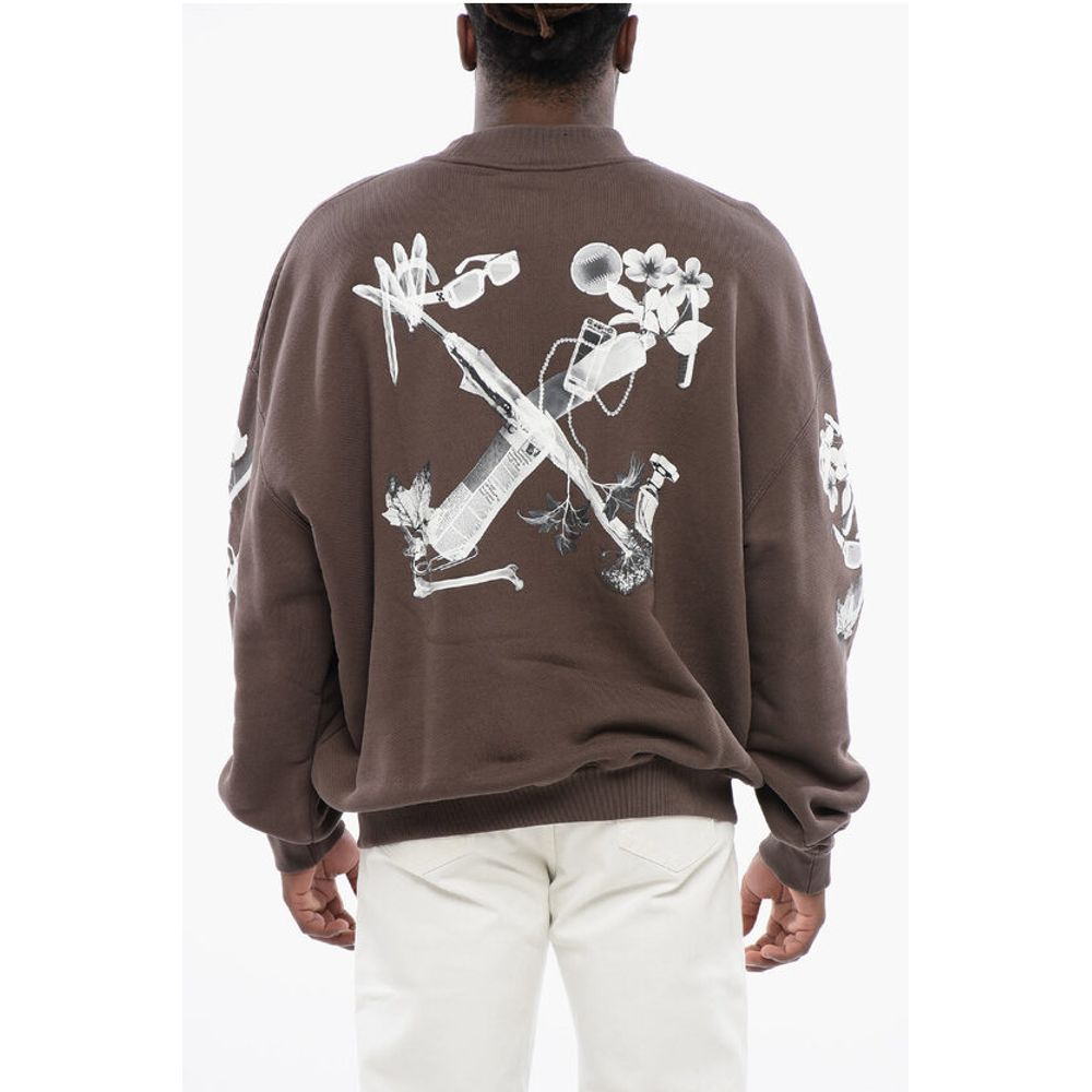 Oversized Crew-neck Sweatshirt with Print on the Back