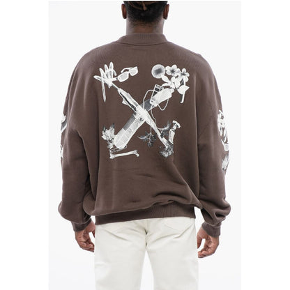 Oversized Crew-neck Sweatshirt with Print on the Back