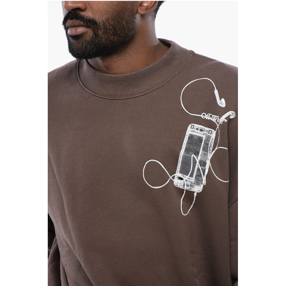 Oversized Crew-neck Sweatshirt with Print on the Back