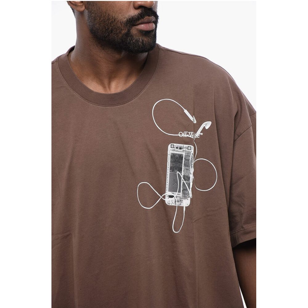 Oversized Crew-neck T-shirt With Back Print Maxi
