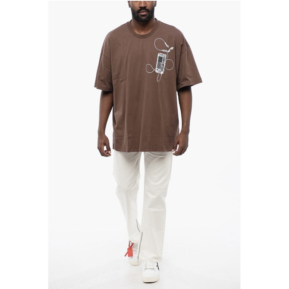 Oversized Crew-neck T-shirt With Back Print Maxi