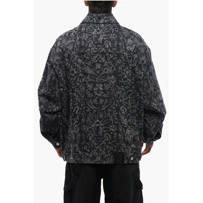 Distressed Design TATTOO LASER Denim Jacket
