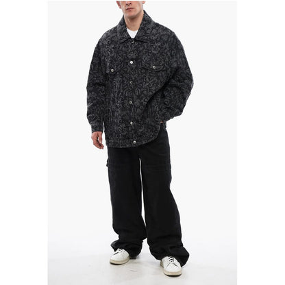 Distressed Design TATTOO LASER Denim Jacket