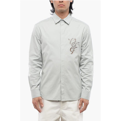 Cotton NATLOVER Shirt with Openwork Embroidery