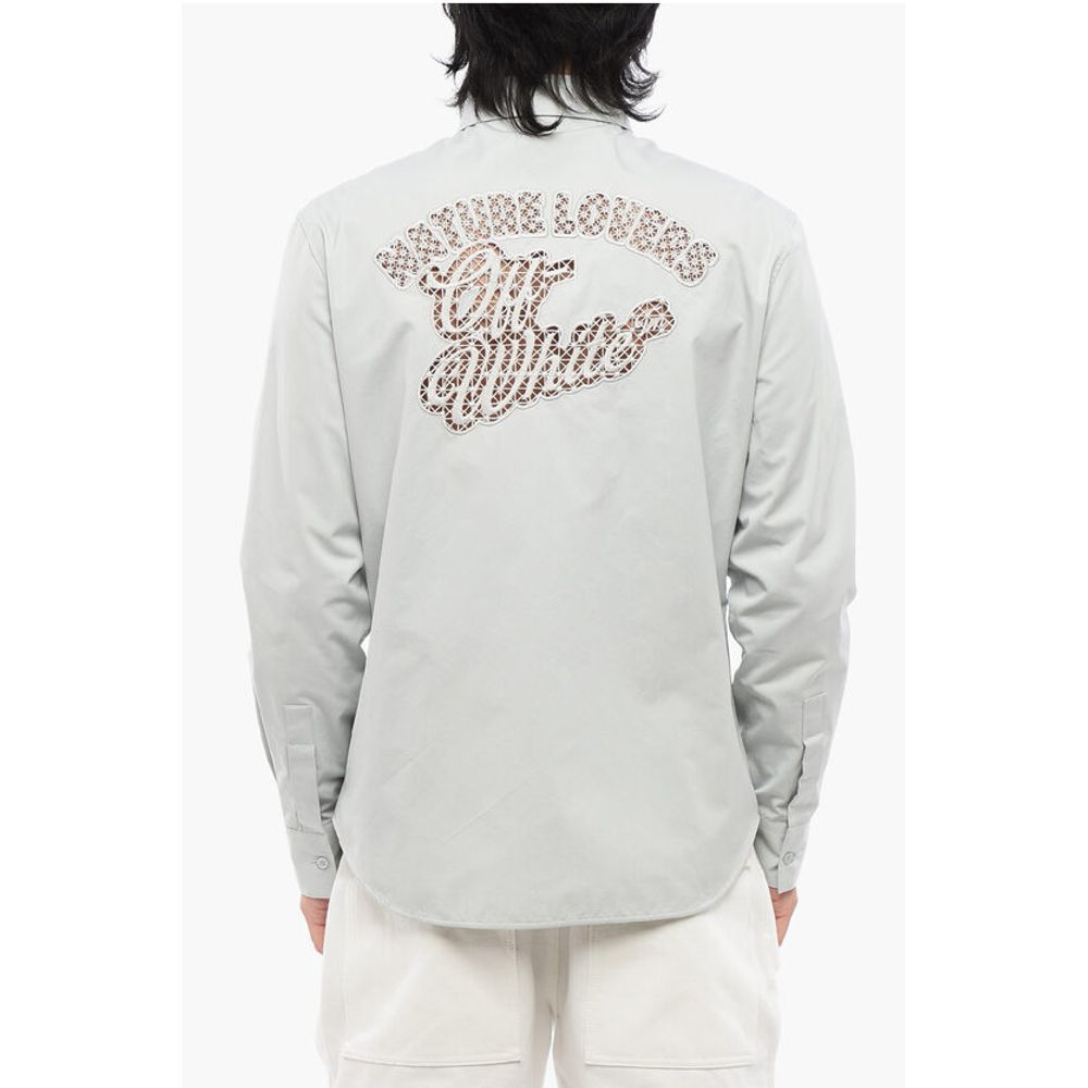 Cotton NATLOVER Shirt with Openwork Embroidery