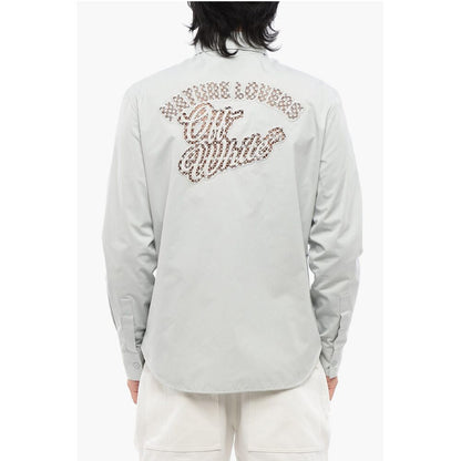 Cotton NATLOVER Shirt with Openwork Embroidery