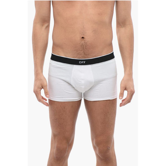 Set of 2 Stretch Cotton Boxer with Logoed Elastic Band