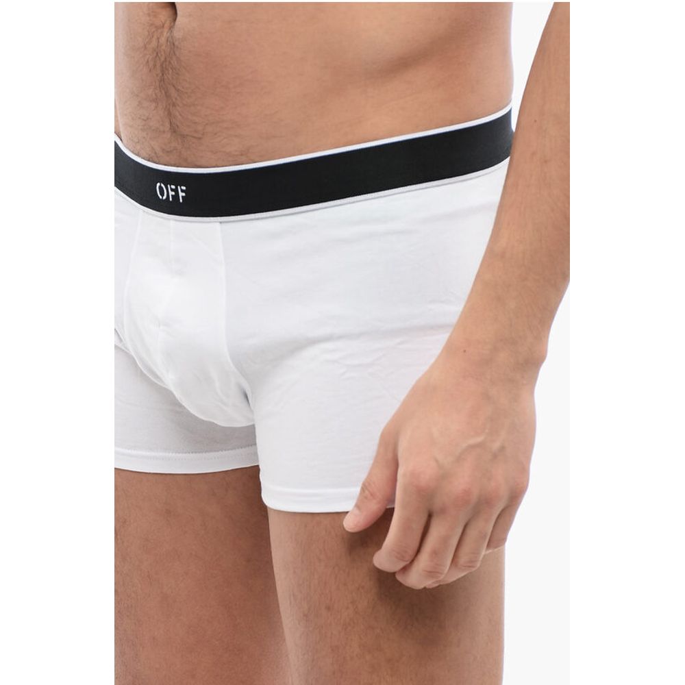 Set of 2 Stretch Cotton Boxer with Logoed Elastic Band