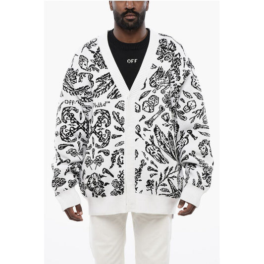 Patterned Cardigan with Zip Detail