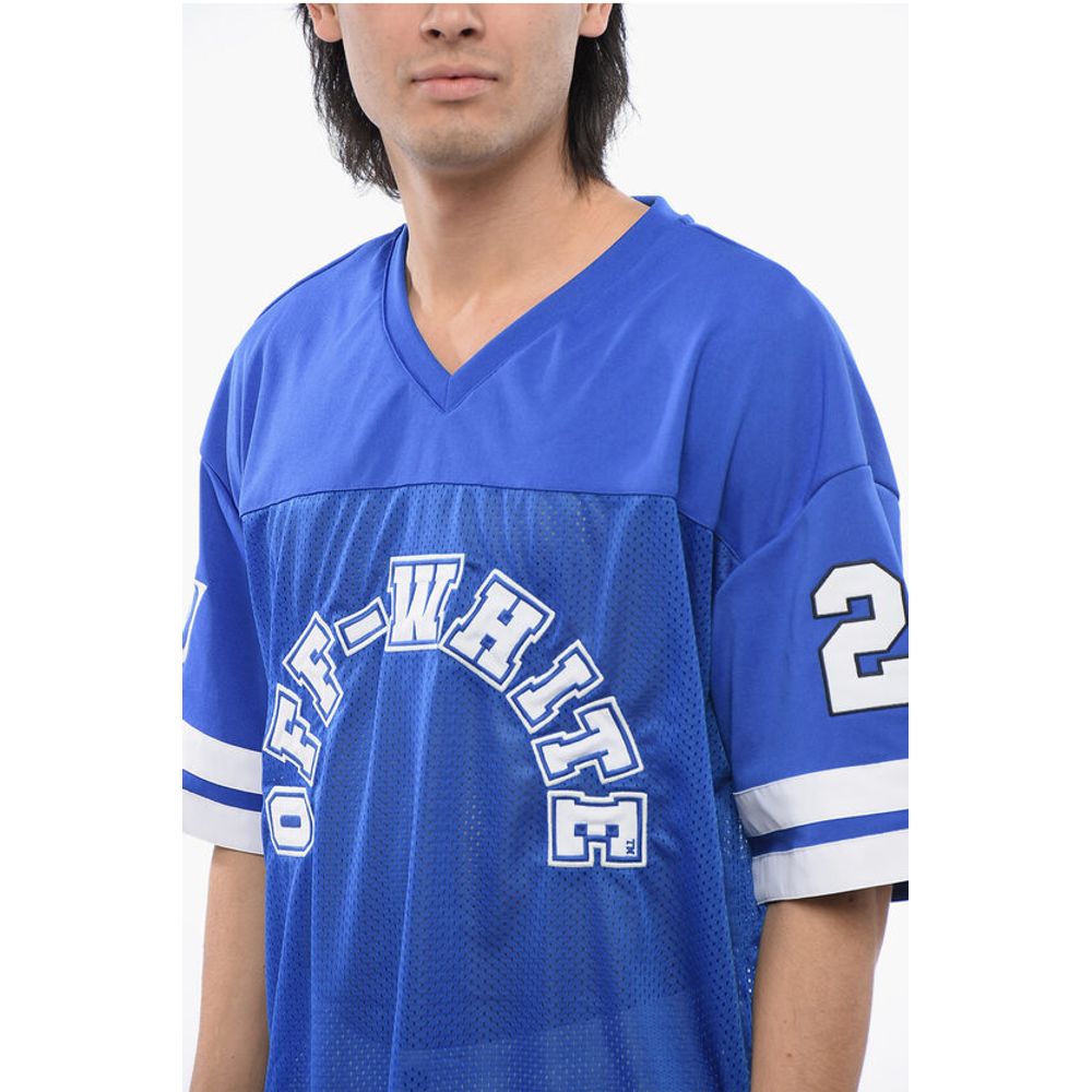 Embroidered Mesh FOOTBALL T-shirt