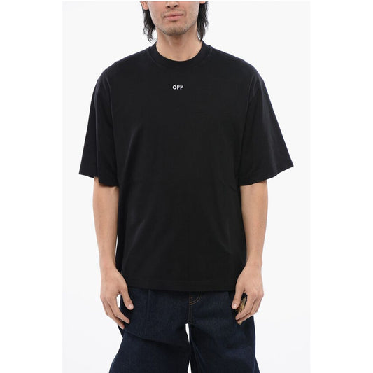 Solid Color SKATE Crew-neck T-Shirt with Arrow Embroidery
