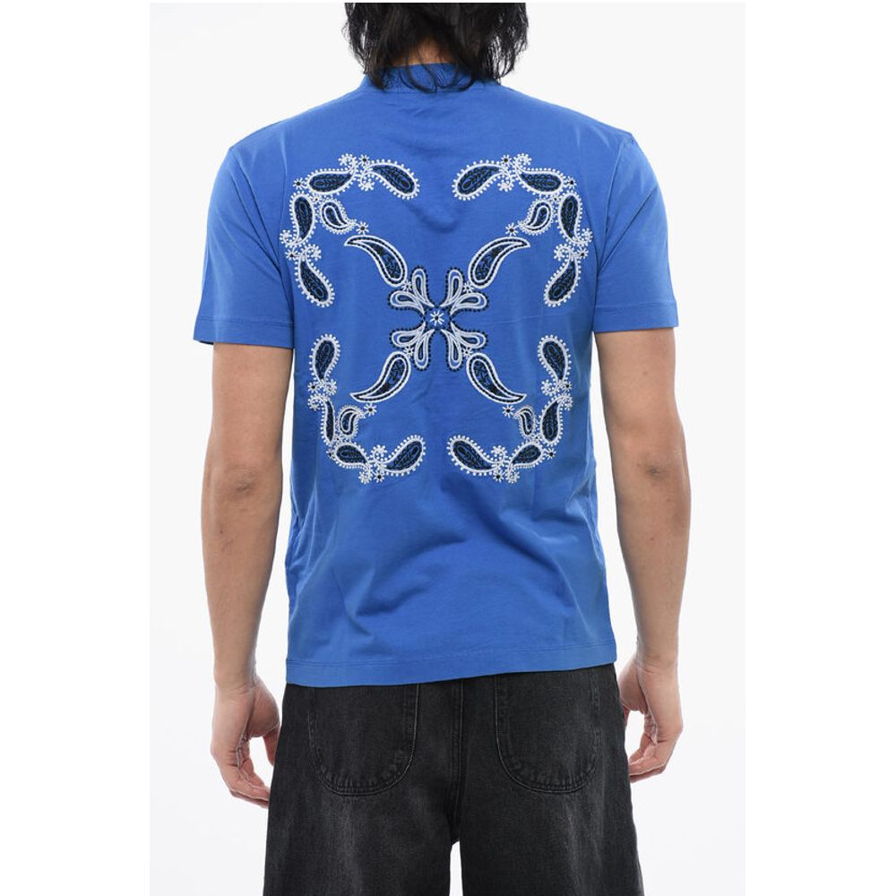 Bandana Motif Crew-neck T-shirt
