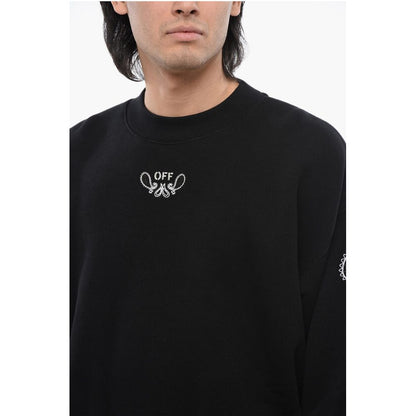 Brushed Cotton BANDANA Embroidered Crewneck Sweatshirt