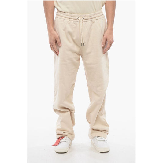 Embroidered Brushed Cotton Joggers
