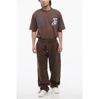 Embroidered Brushed Cotton RAIN DRUM Joggers