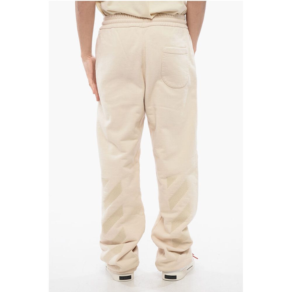 Embroidered Brushed Cotton Joggers