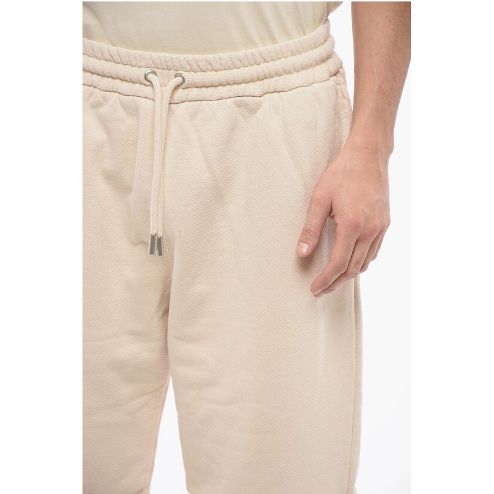 Embroidered Brushed Cotton Joggers