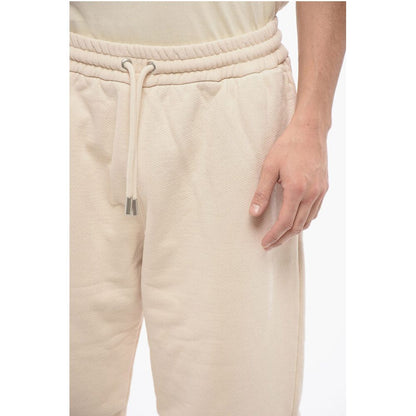 Embroidered Brushed Cotton Joggers