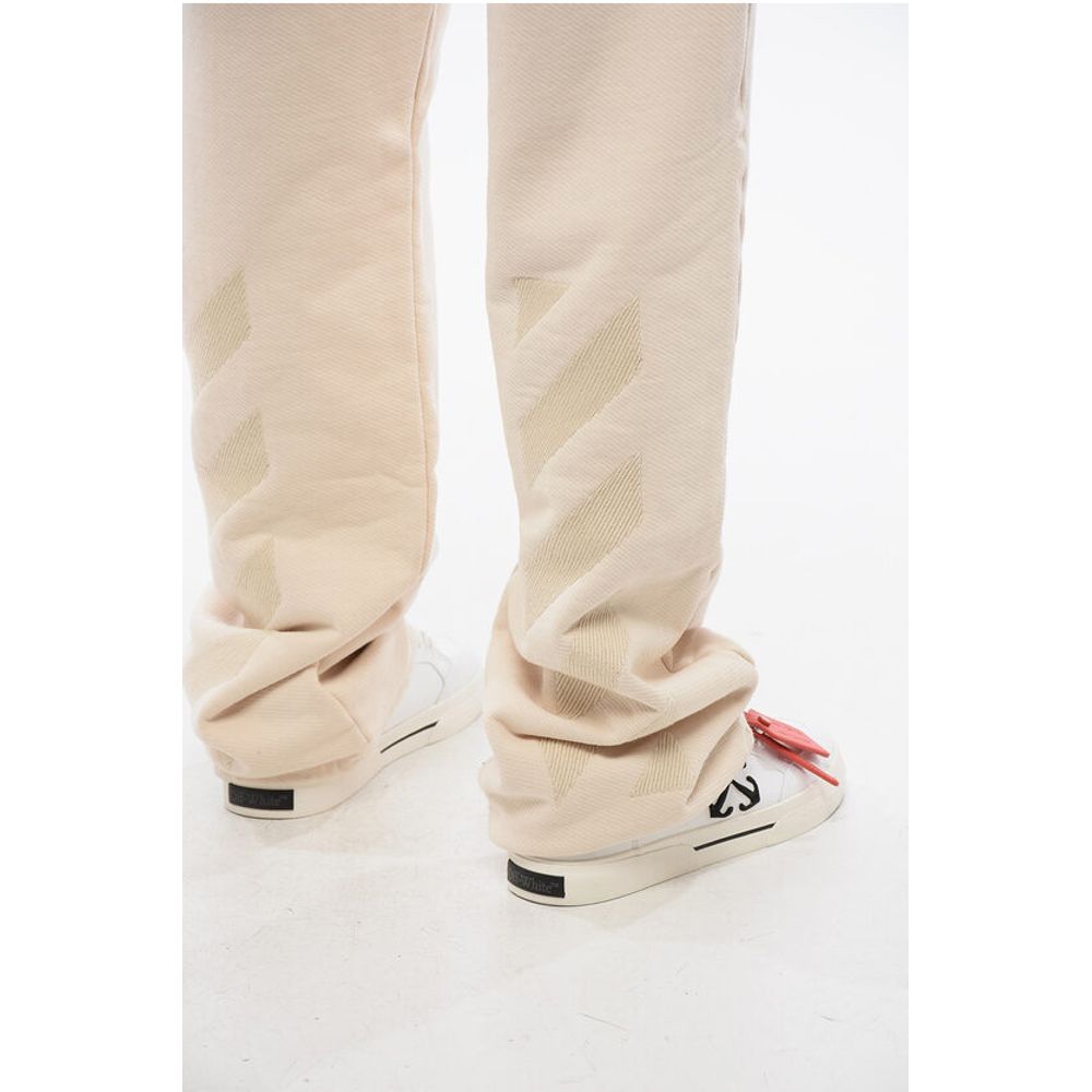 Embroidered Brushed Cotton Joggers