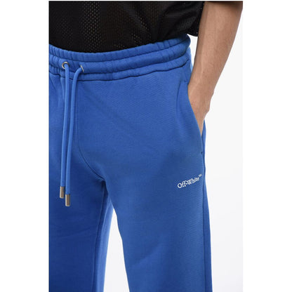 Brushed Cotton Joggers With Bandana Embroidery