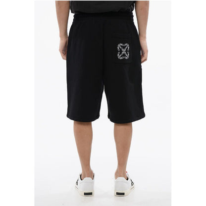 Brushed Cotton BANDANA Embroidered Jogger Shorts