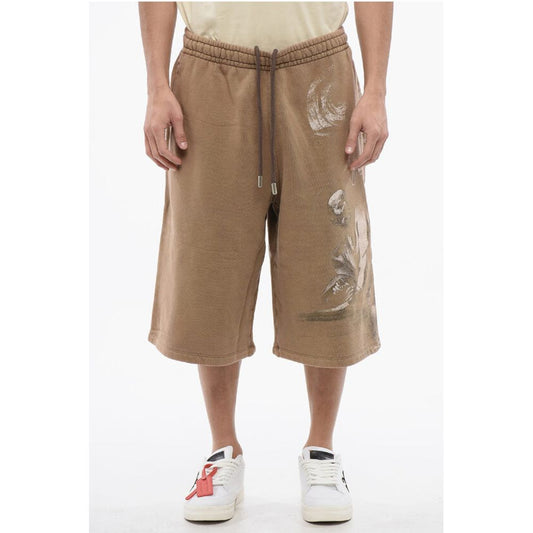 Brushed Cotton S.MATHHERW Printed Jogger Shorts