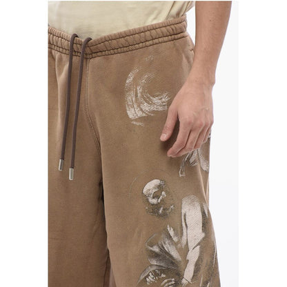 Brushed Cotton S.MATHHERW Printed Jogger Shorts