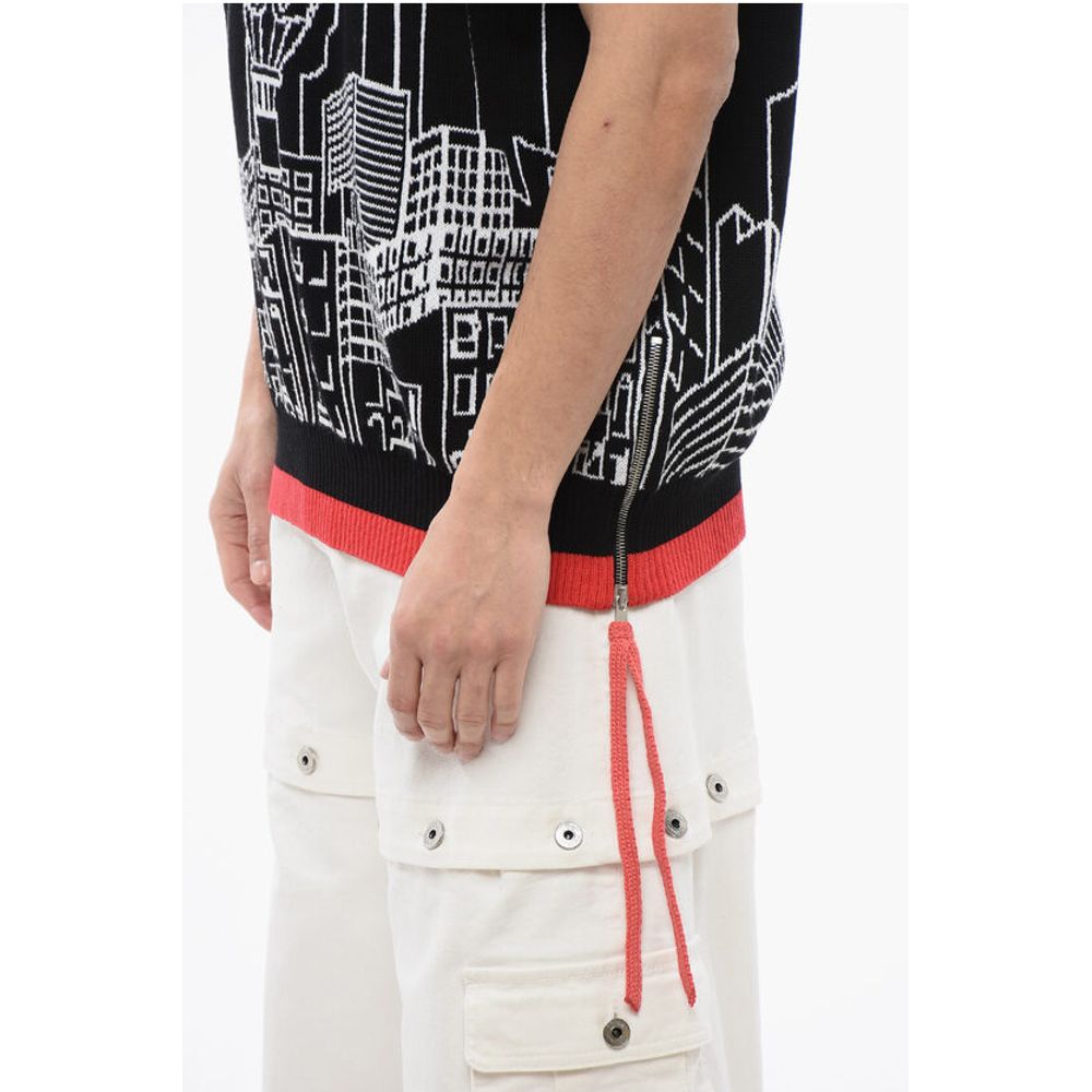 Embroidered SKYLINE Sleeveless Sweater