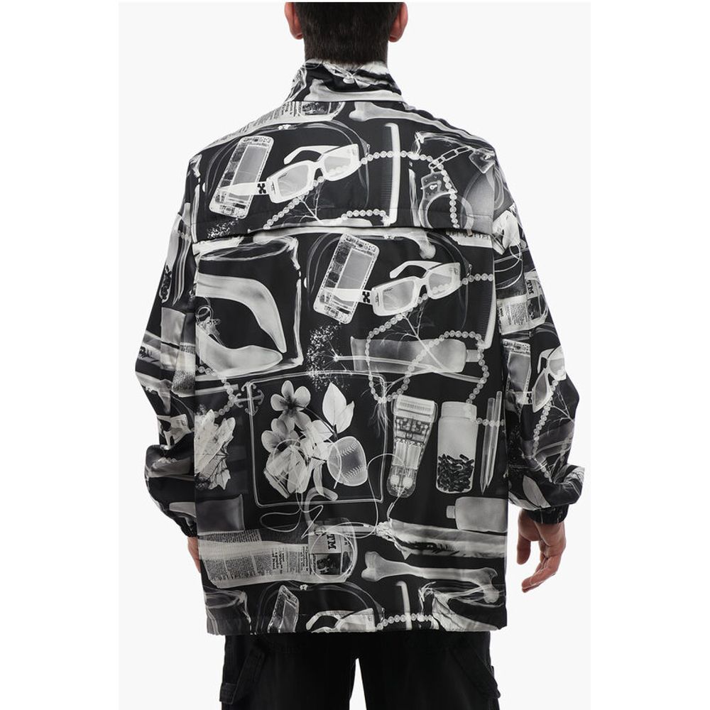 Nylon XRAY Windbreaker with Removable Hood