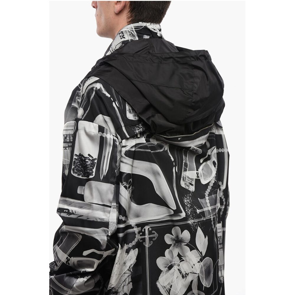 Nylon XRAY Windbreaker with Removable Hood