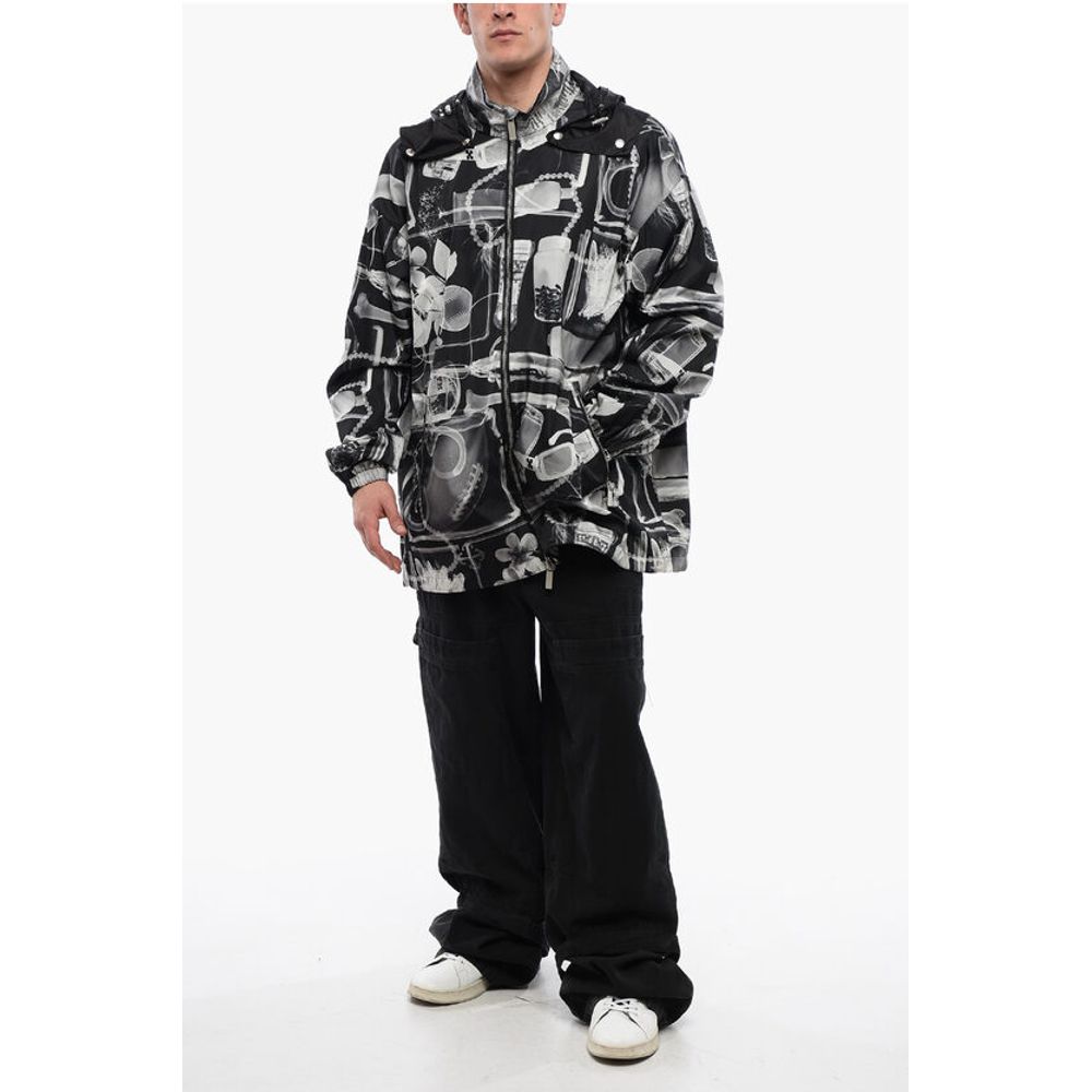 Nylon XRAY Windbreaker with Removable Hood