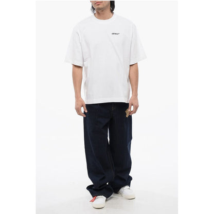 Embroidered TATTOO ARROW SKATE Crewneck T-Shirt