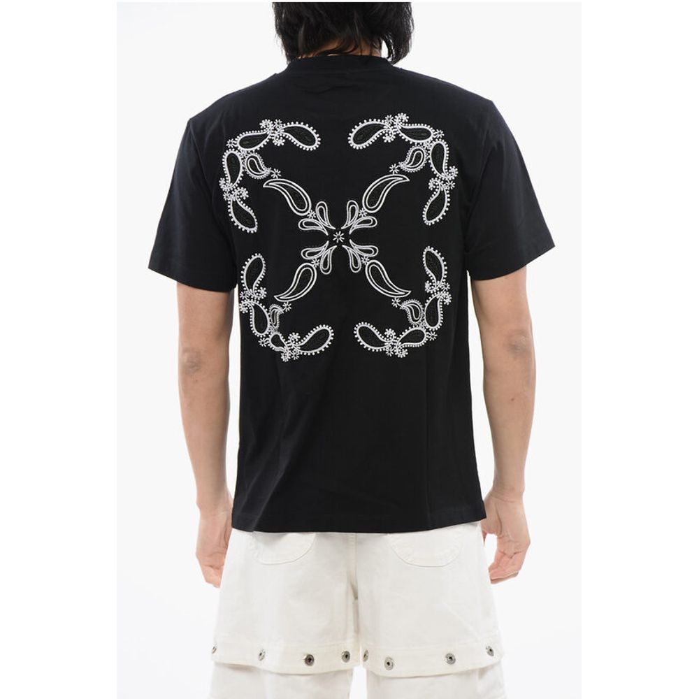 Slim-Fit BANDANA Embroidered T-shirt