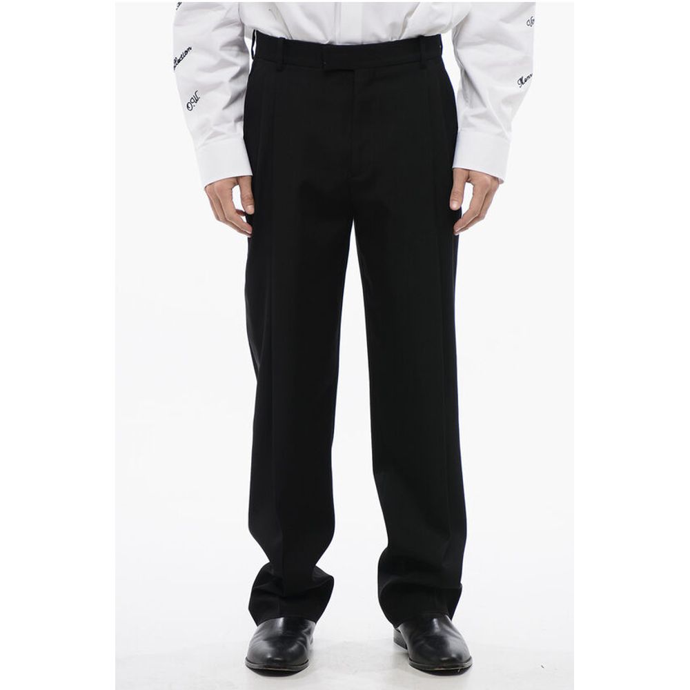 Double Pleated High Waisted Wool Pants